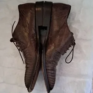 Mezlan | Shoes | Mezlan Platinum Trapani Lizard Derby Square  display picture 3